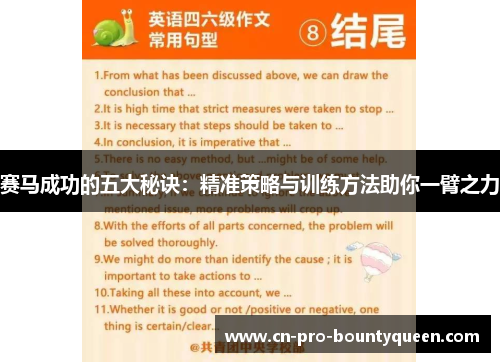 赛马成功的五大秘诀：精准策略与训练方法助你一臂之力